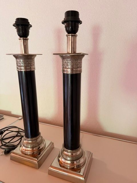 Lampen: Tischlampen silber/schwarz – Gebraucht aus Heiden von miriamj 1