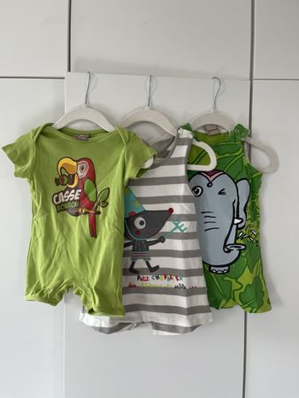 3 Baby Sommer Jumpsuits 12M Set