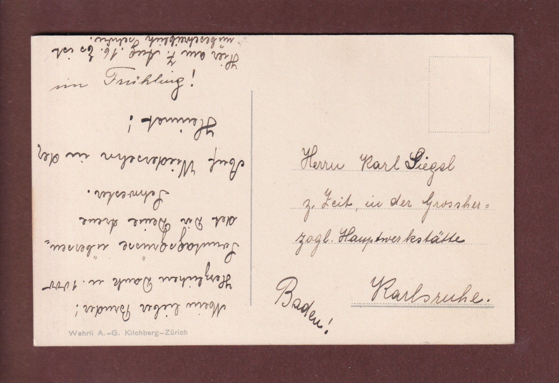 Cartoline postali: WEGGIS - Frühling - 1916 – Usato da Pully venduto da nicecards 1