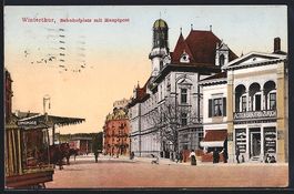 Winterthur, Bahnhofplatz mit Hauptpost