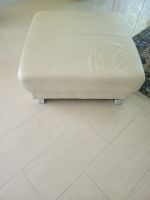 Sitzhocker Leder beige