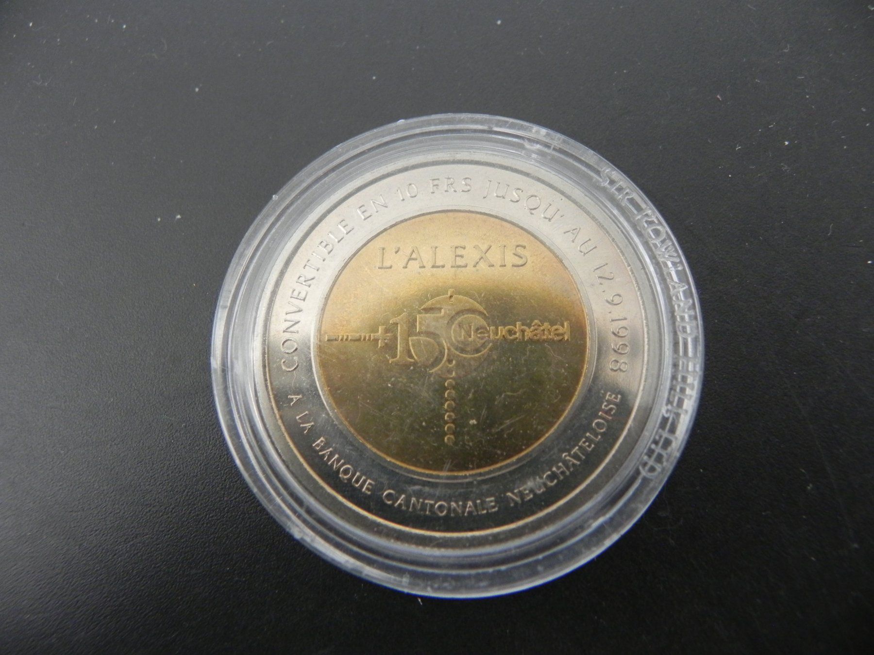 Medaglie: Neuchâtel 1 Alexis 1998 - 10 Francs – Usato da Biel/Bienne venduto da Gogolozi