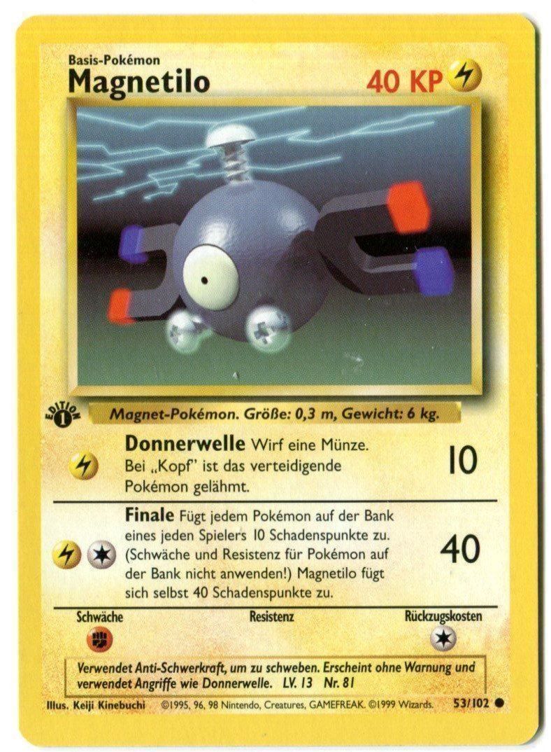 Pokémon Carte collezionabili: Magnetilo Basis Set 1.Edition 53/102 Deutsch – Nuovo (secondo la descrizione) da Dornach venduto da Deco89