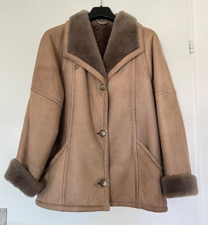 Veloursleder store Lammfell Jacke Gr 40