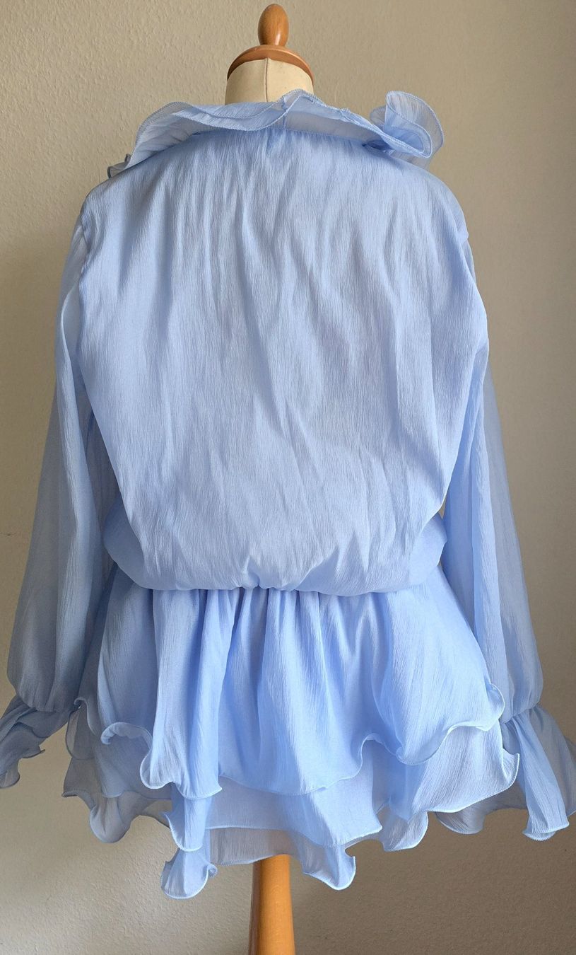 Vestiti: robe courte bleue à volants NEUVE - Taille unique – Nuovo e nell'imballaggio originale da Genève venduto da Saleena 7