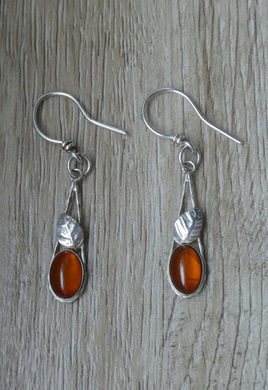 Ohrringe & -stecker: Silber Ohrhänger 925er mit Bernstein Blätter – Gebraucht aus Frauenfeld von dhour 2