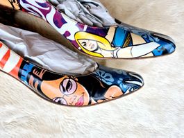 MARTINI OSVALDO PUMPS ECHT LEDER 39 COMIC DESIGN TOP SCHUHE