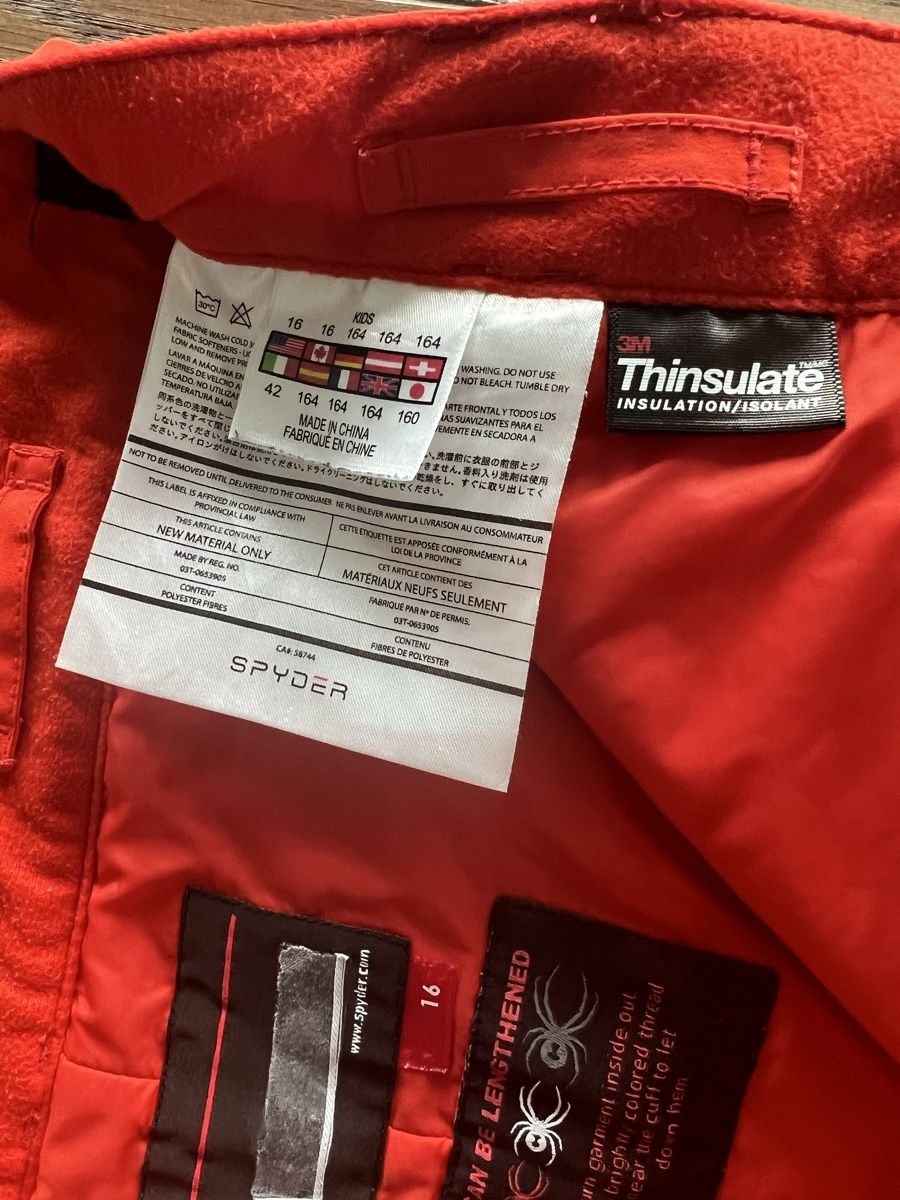 Sci: Pantalon ski Spyder rouge taille 16 ans – Usato da Morges venduto da Igp10 3