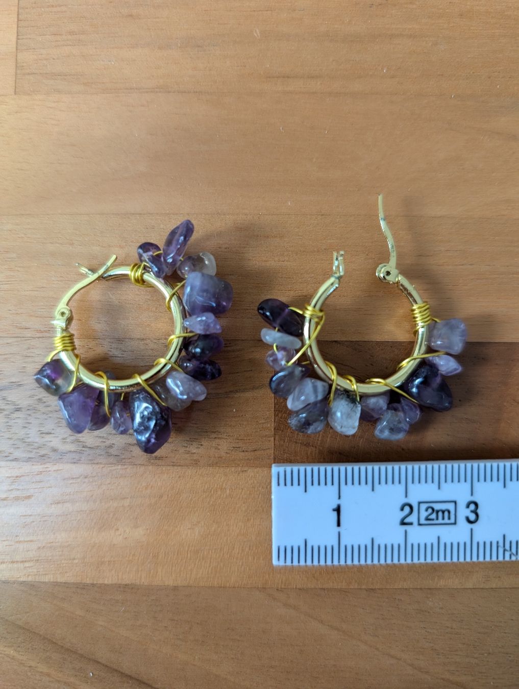 Ohrringe & -stecker: Creolen - Ohrstecken - Ohrenringe mit Amethyst – Gebraucht aus Kriens von Stephanie_50 3