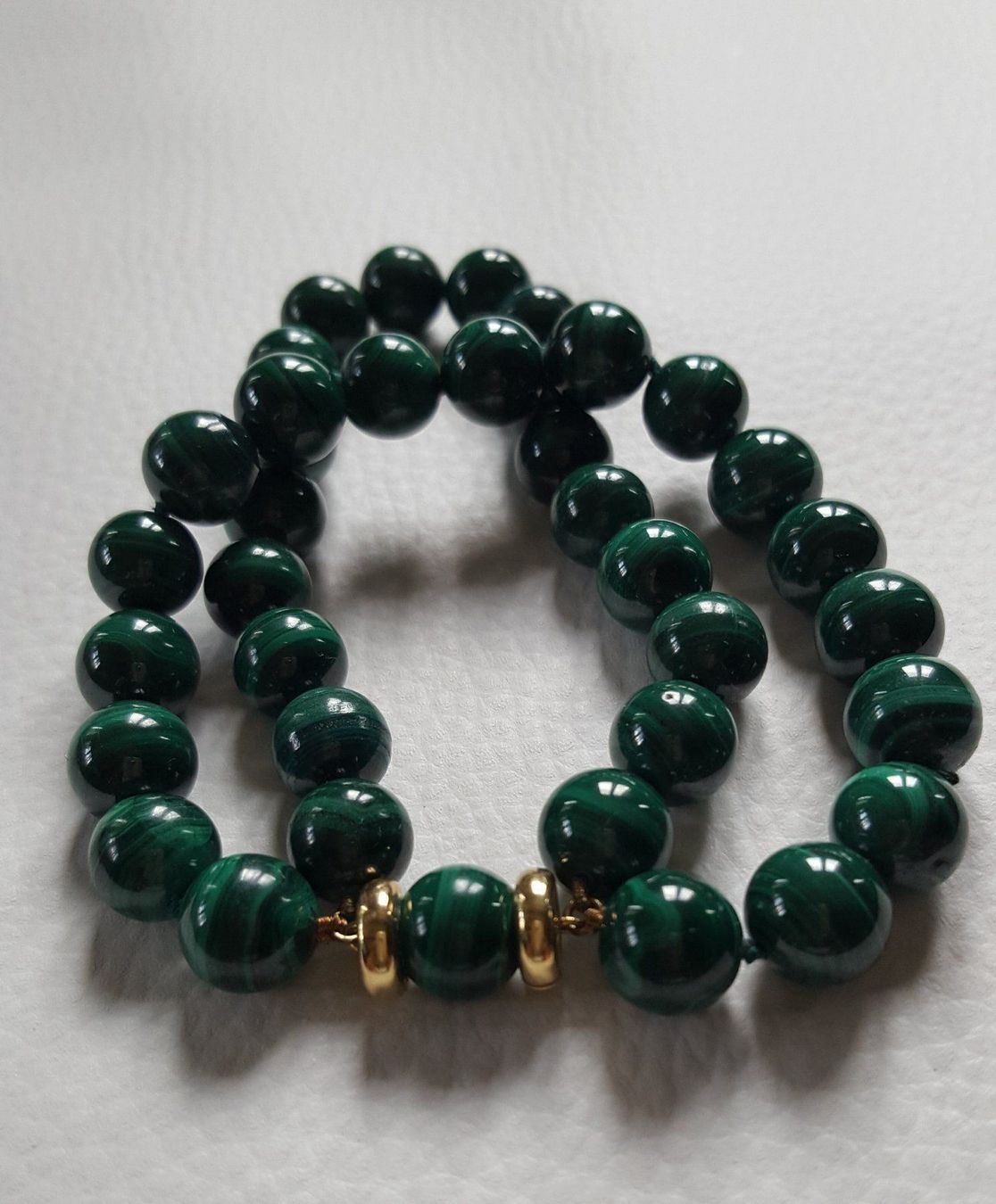Bracciali & Braccialetti: 18 Karat 750 Gold Malachit Armband – Usato da Wald ZH venduto da Dasilver 6