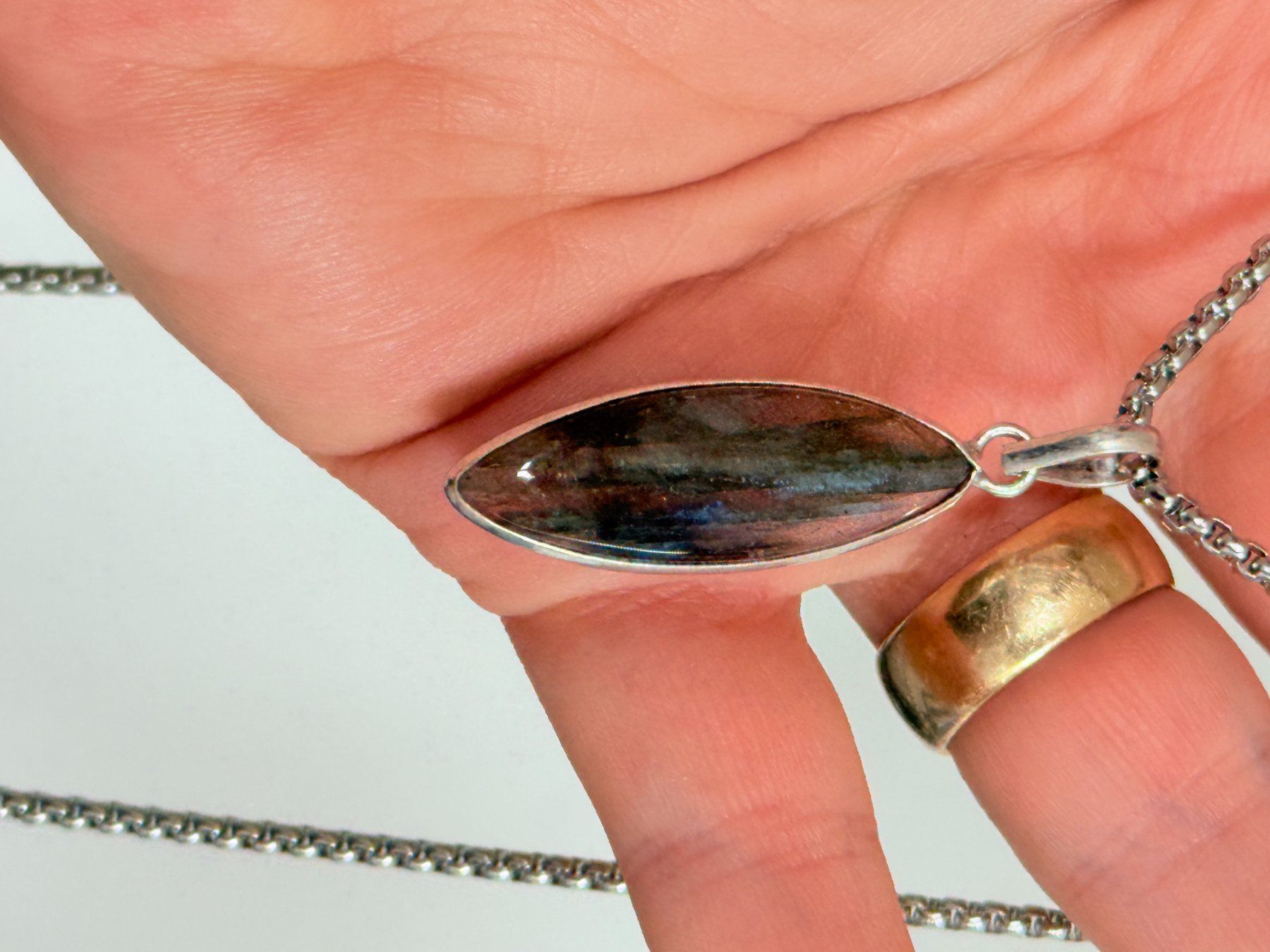 Ketten: Collier avec Labradorite – Neu und originalverpackt aus Genève von AWWA 3