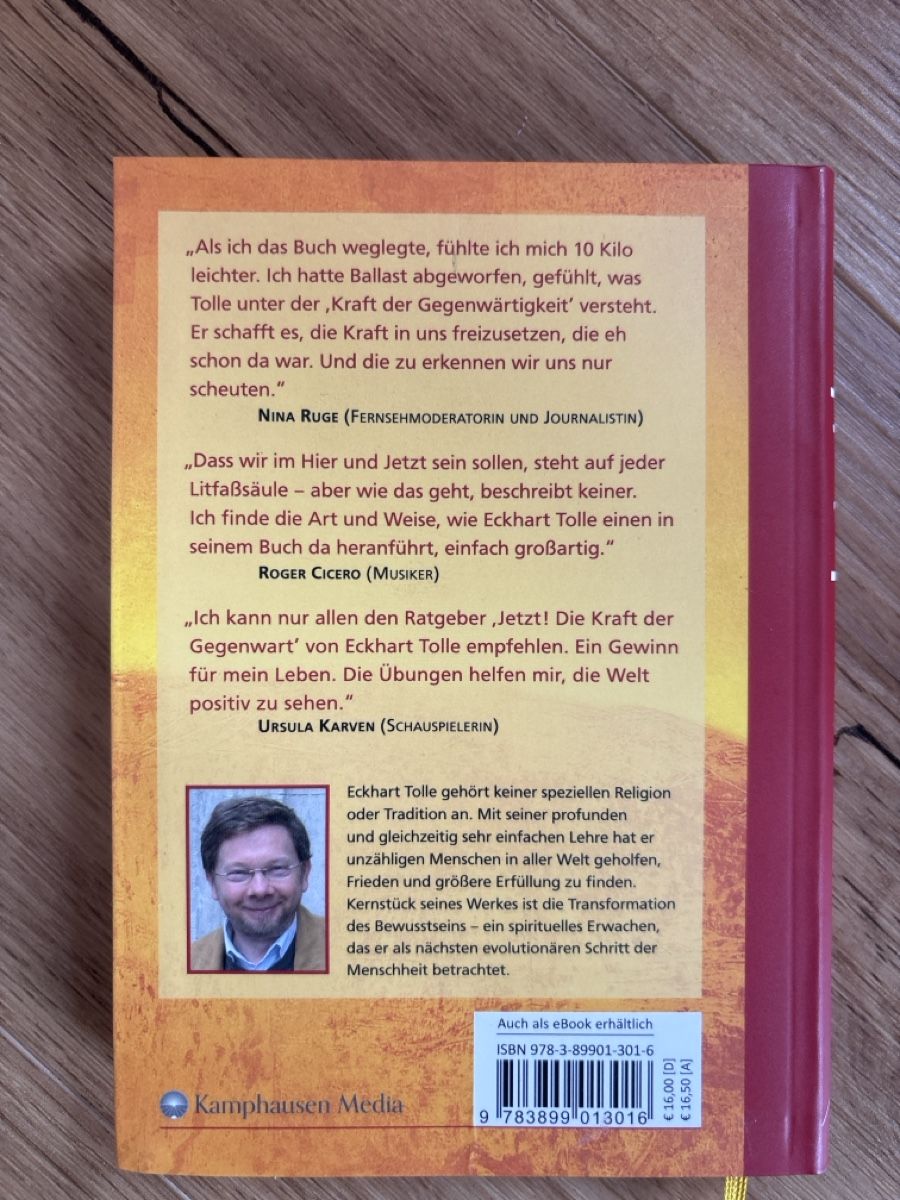 Libri: Buch Jetzt! von Eckhart Tolle – Nuovo (secondo la descrizione) da Ennetaach venduto da sch_7vdk 1