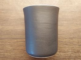 Becher Keramik schwarz türkis