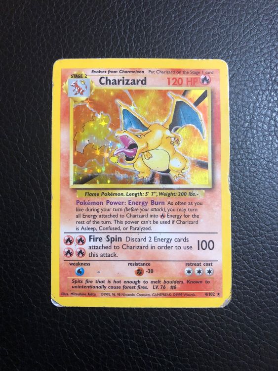 Base Set Charizard Holo 4/102 Ab 1 (Gebraucht) in Paradiso für CHF 74 ...