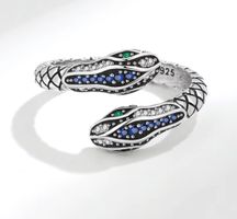 Einzigartiger Ring verstellbar & versilbert