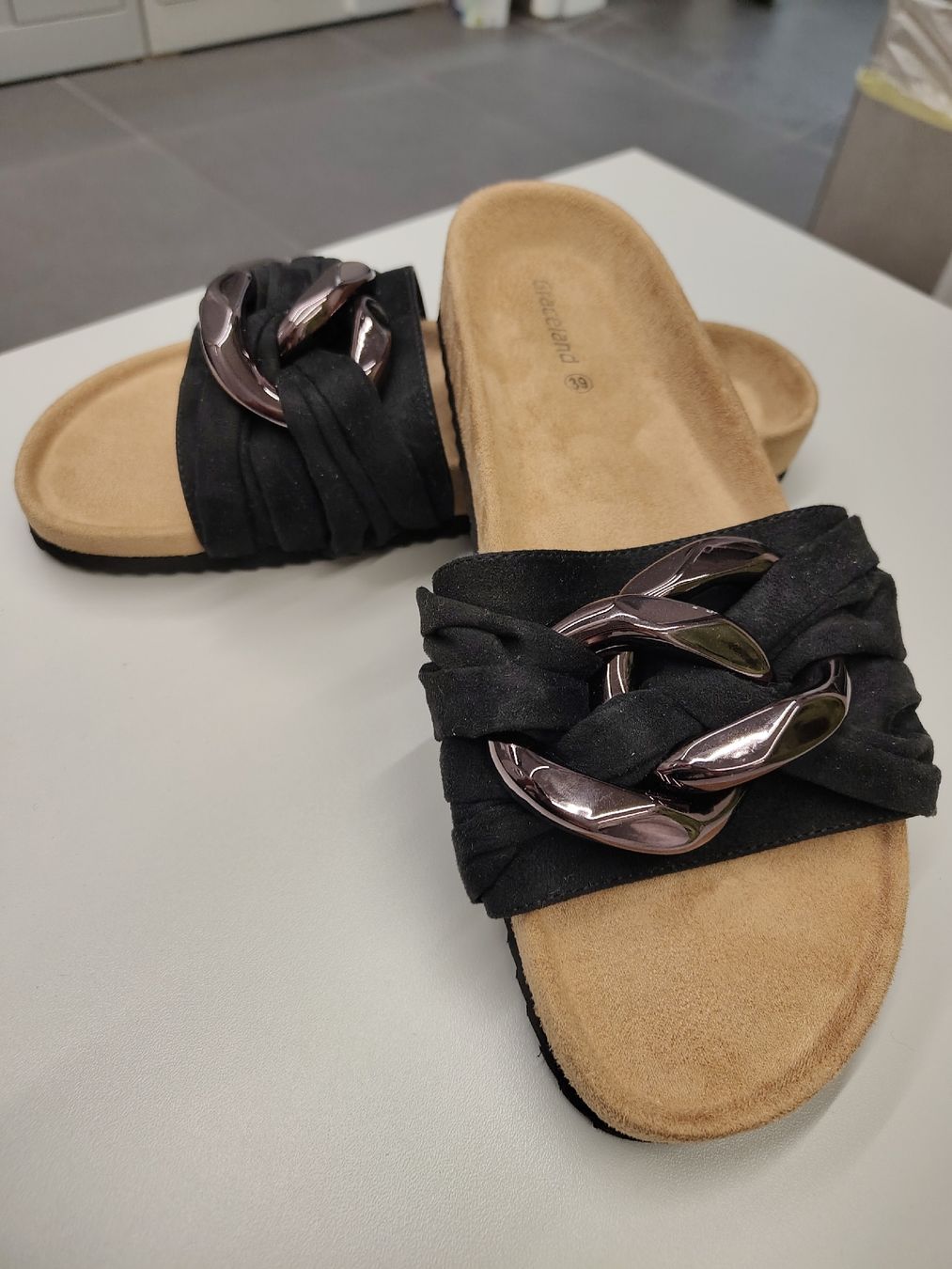 Graceland Damenschuhe: Graceland Pantoletten, schwarz, Gr. 39 – Neu (gemäss Beschreibung) aus Olten von Kaffeekanne02 1