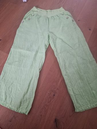 Leichte Leinen  Sommerhose, grün, Grösse XL, sehr bequem!