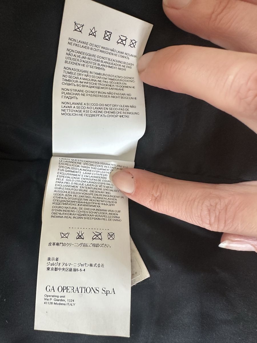 Armani Giacche & Cappotti: Armani Junior leather bomber jacket Sz 8A – Usato da Versoix venduto da oksabb 3