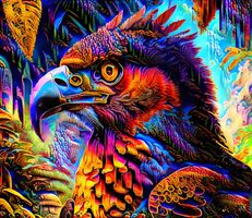 Wandtuch - Adler - UV Aktiv