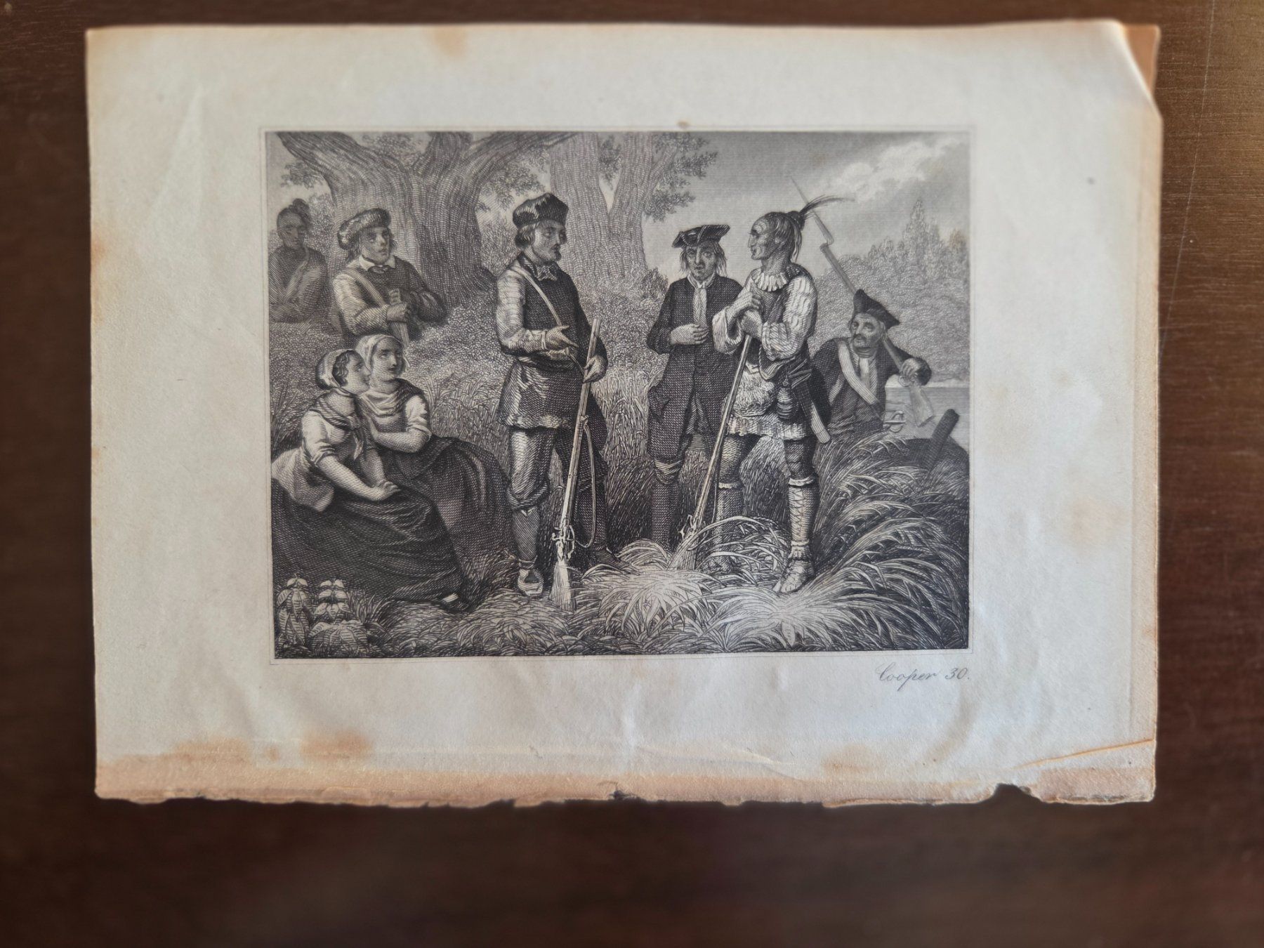 Incisioni: Cooper Der Bienenjäger Stahlstich 1863 Frontispiz – Usato da Aldesago venduto da lusuardi 1