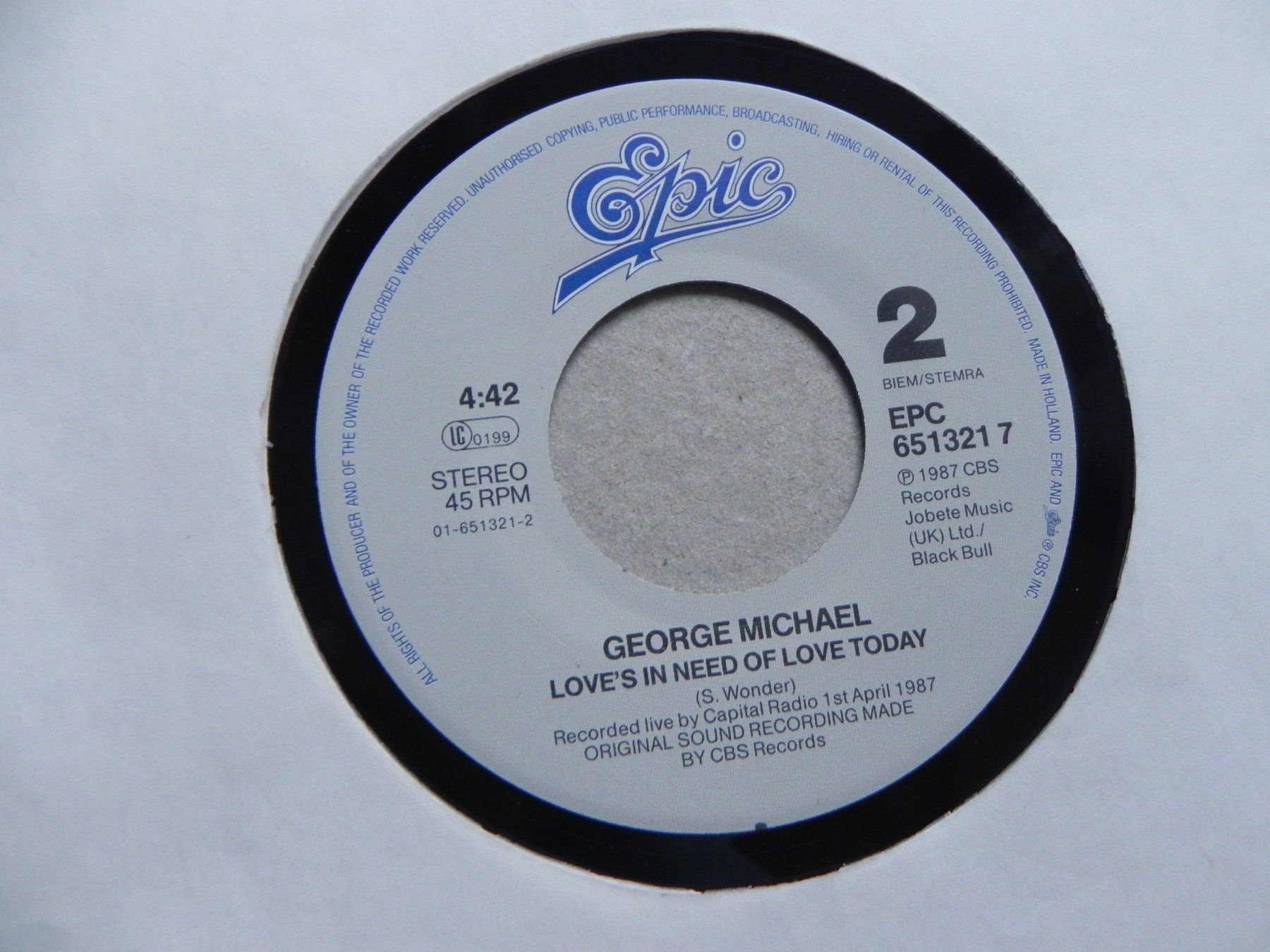 Schallplatten: Single 7 " Pop Sänger George Michael 1987 Father Figure – Gebraucht aus Siebnen von krimsie 3