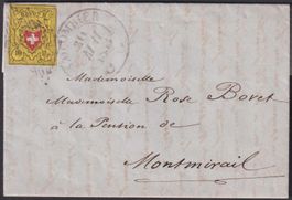 LUXUS-Rayonbrief von COLOMBIER, RII T.30 D-LO +Zierkreisstem