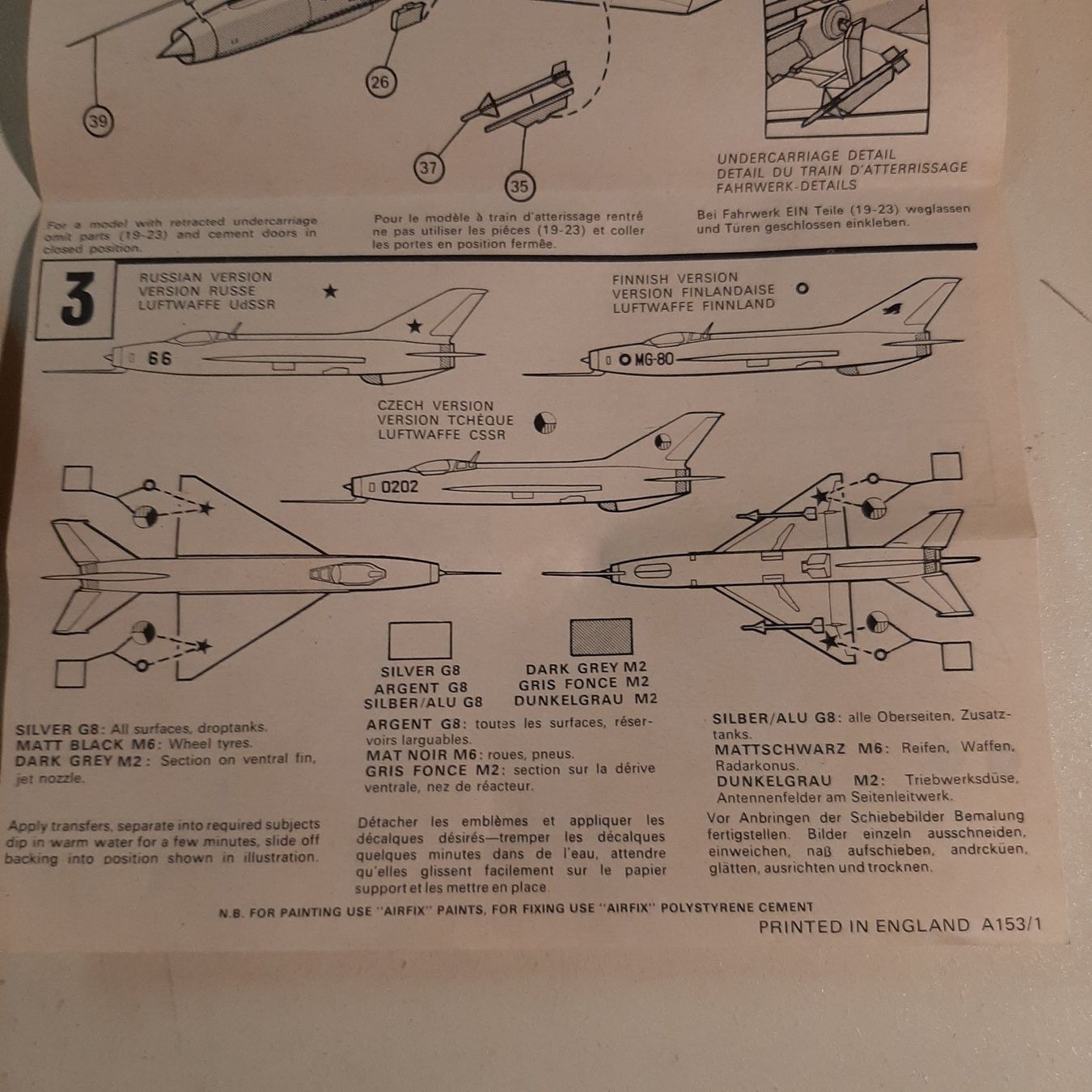 Airfix Kit di modellismo & Modellini statici: 3328 ... MIG-21 ... Airfix 02024 – Usato da Bonstetten venduto da Benibanny59 1