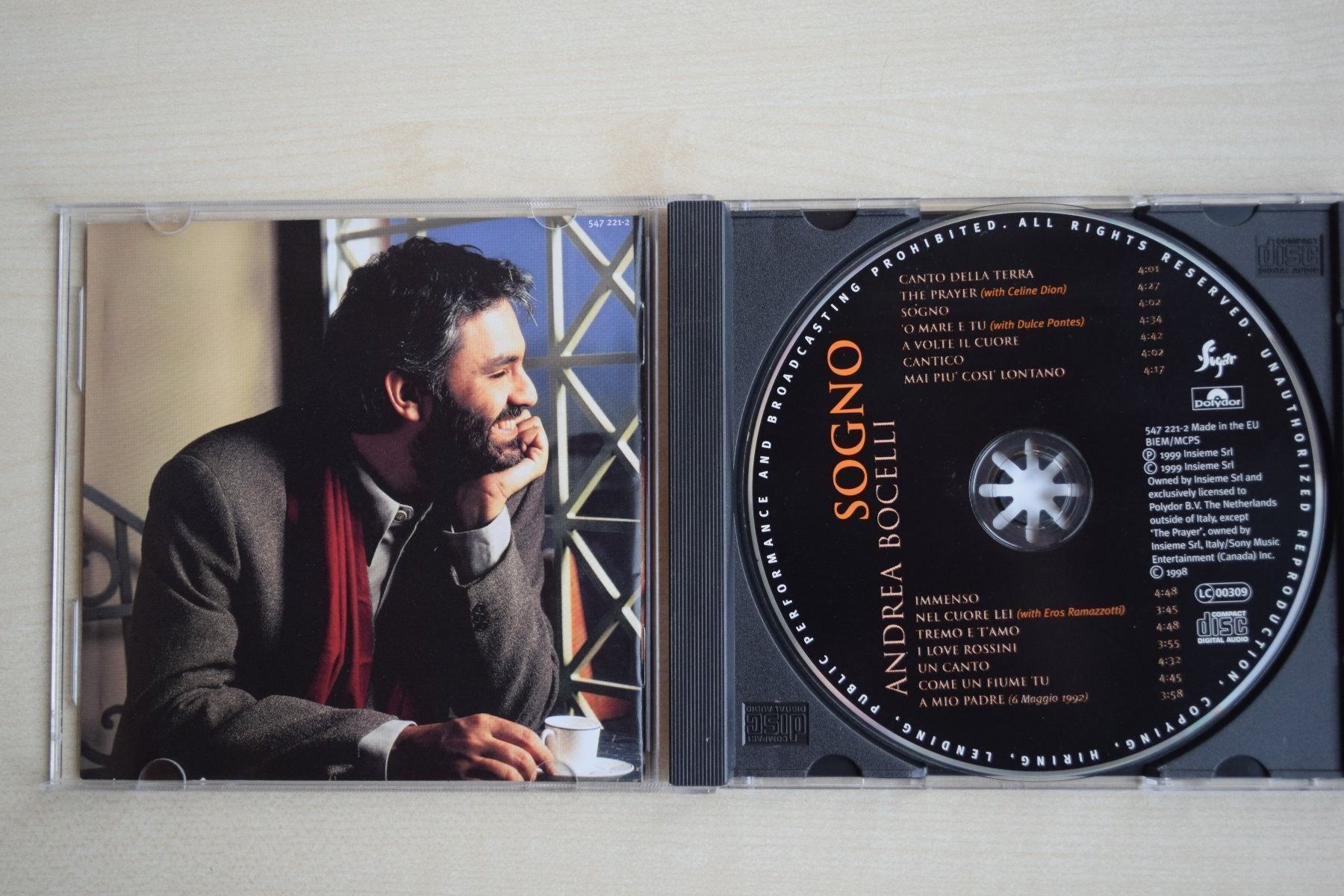 CDs: Andrea Bocelli: SOGNO (383) – D'occasion à Reutigen par DONDON55 3