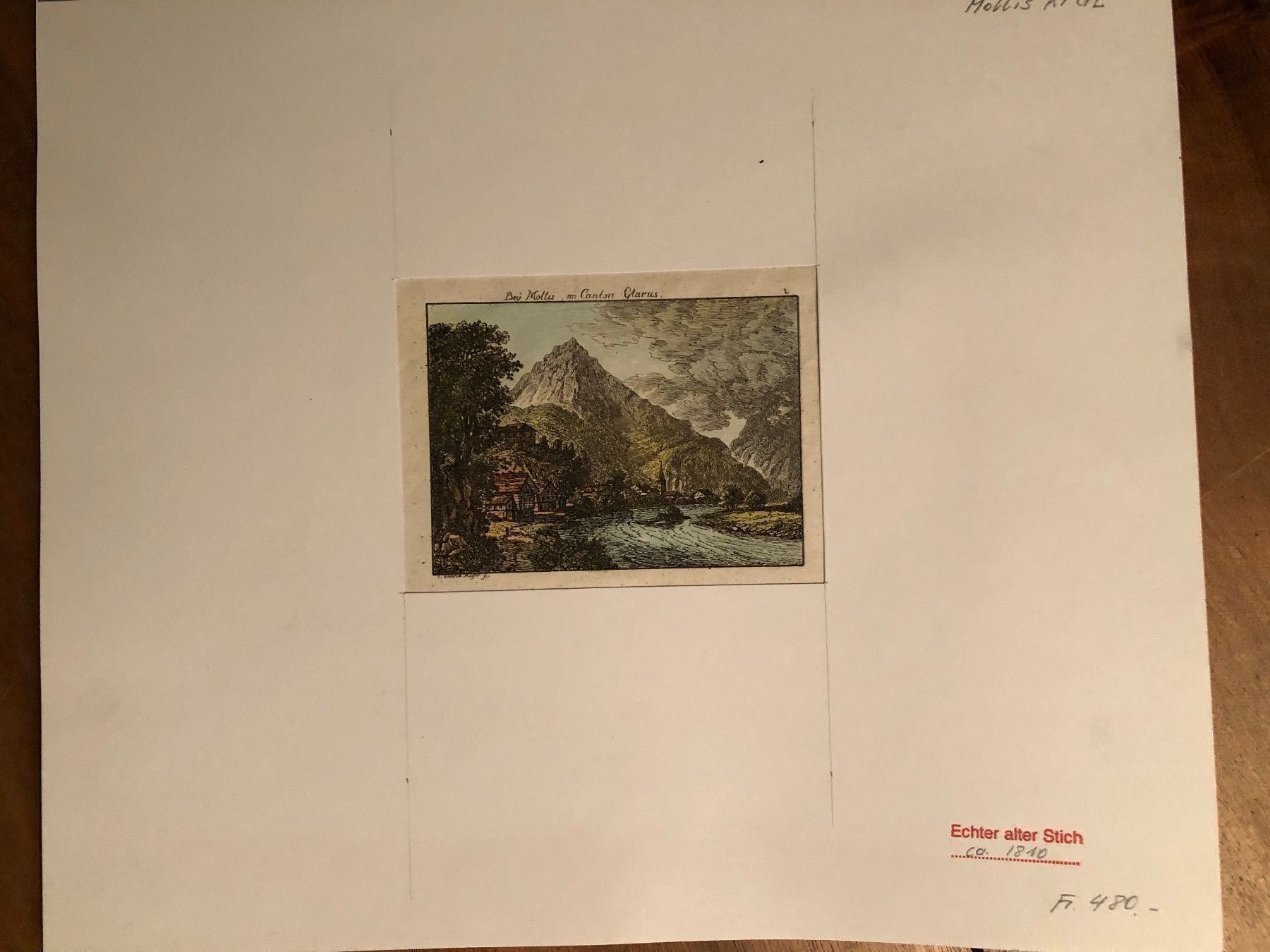 Foto & Immagini: Echter antiker Stich. MOLLIS Kt GL. 1810 – Usato da Wald ZH venduto da mlnt 4