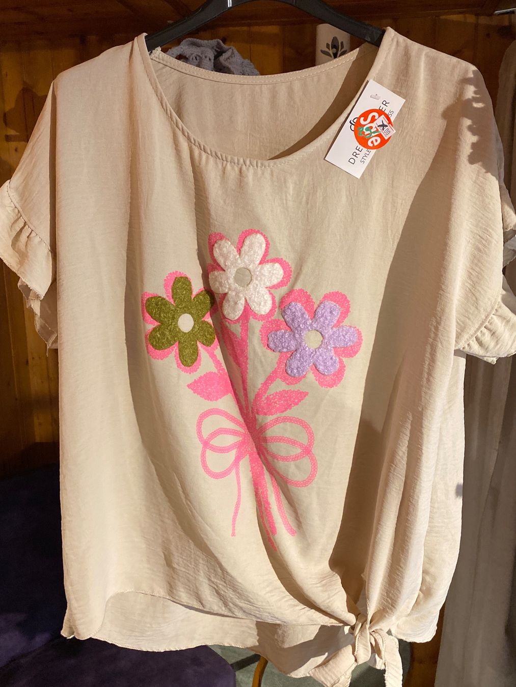 Camicette: DAMEN KURZARM BLUSE-BEIGE – Nuovo e nell'imballaggio originale da Meienried venduto da ManuelaBoutique 1