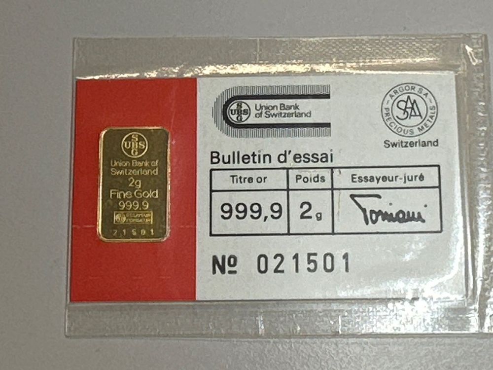 2g Goldbarren UBS | Kaufen Auf Ricardo