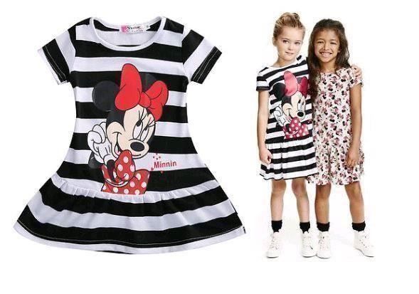 Kleider & Röcke: Robe Minnie Rayée Taille 90 à 130 cm – Neu und originalverpackt aus Gurmels von Swisspod 2