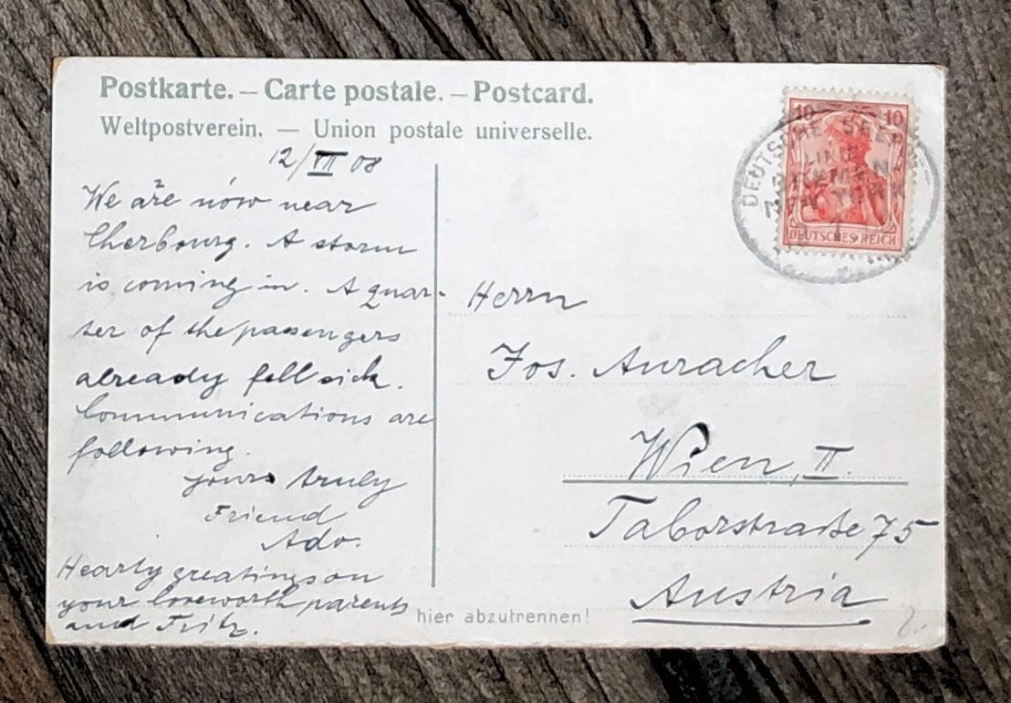 Cartoline postali: Jungfernfahrt PRINZ FRIEDRICH WILHELM – Usato da Lufingen venduto da Rac0 1