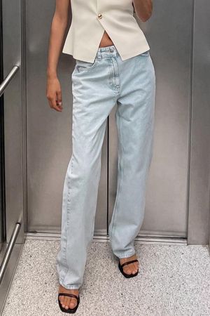 Zara high waist Jeans, hellblau, Gr. 32, Top Zustand, neu