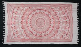 Leichtes Tuch Wickelkleid Lunghi Lotus Mandala Viskose