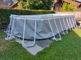 Intex Prism Frame Oval Pool Set 6.1m mit Pumpe