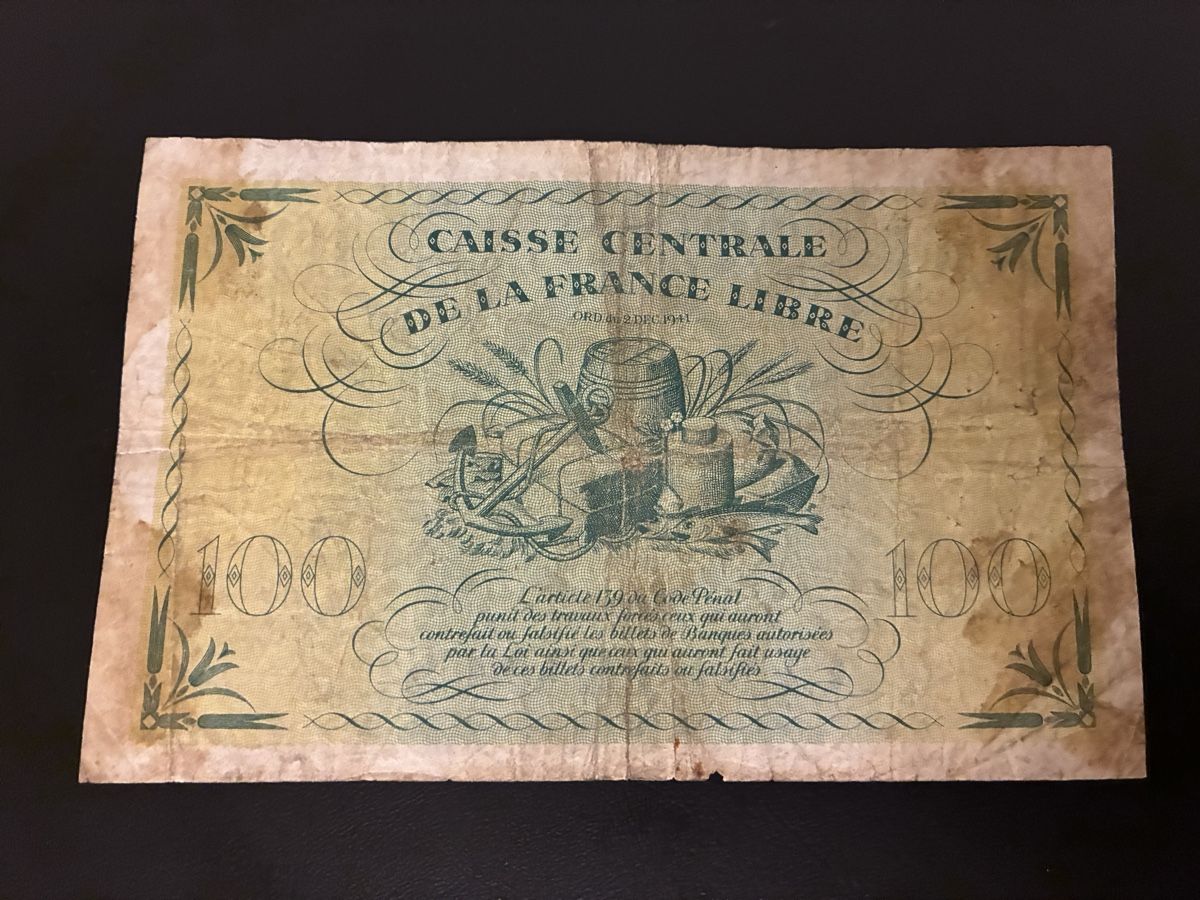 Banknoten: 100 Francs – Gebraucht aus Dällikon von Woldbanknoten 2