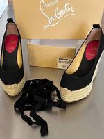 Espadrilles noires "Formentera" de Chr. Louboutin, taille 37