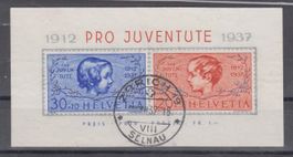 Bloc Pro Juventute 1937 oblitéré