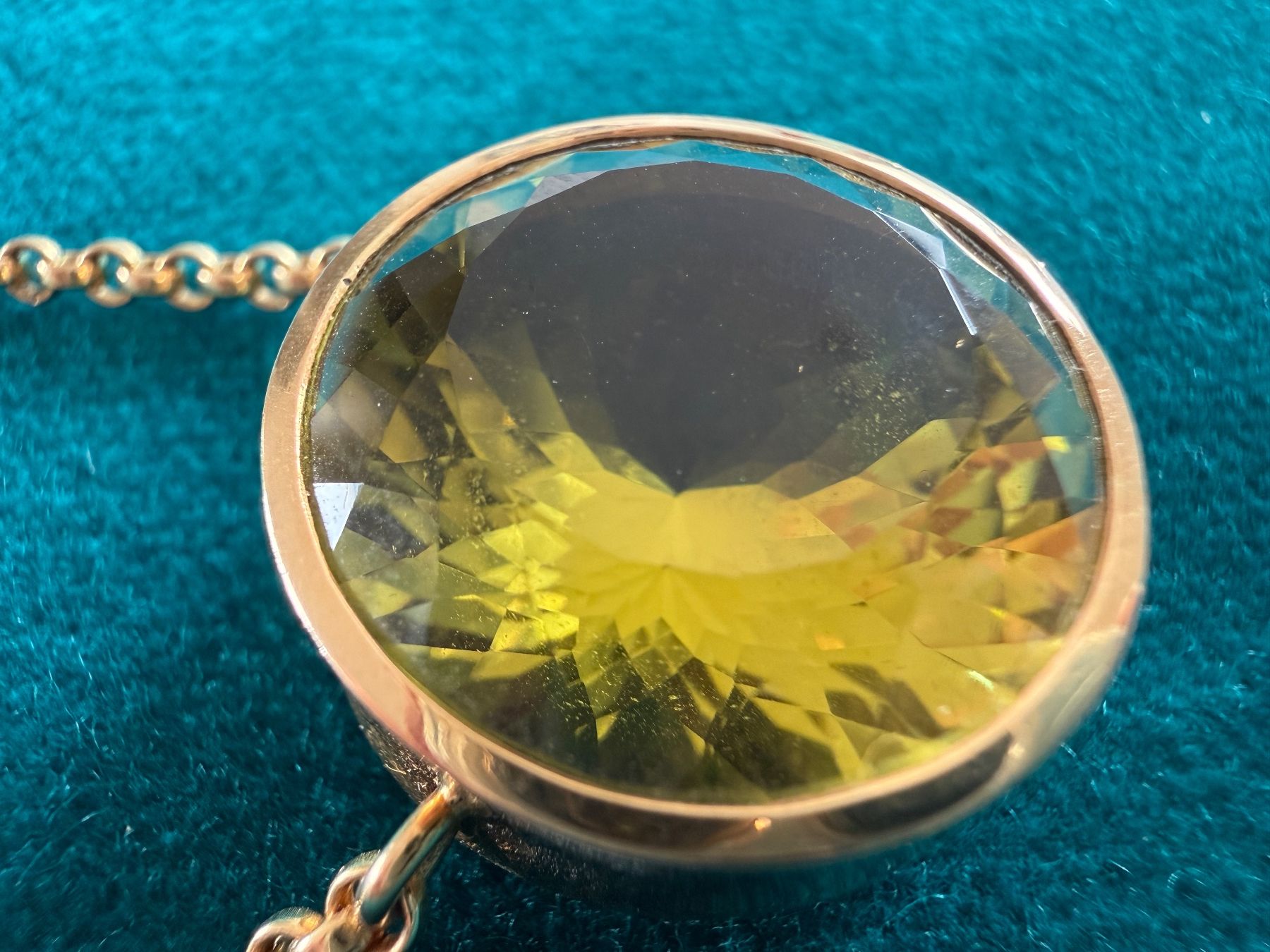 Catenine: Wunderschöne Halskette Gelbgold mit Lemon Citrin – Usato da Buchs SG venduto da Laurenzia2 1