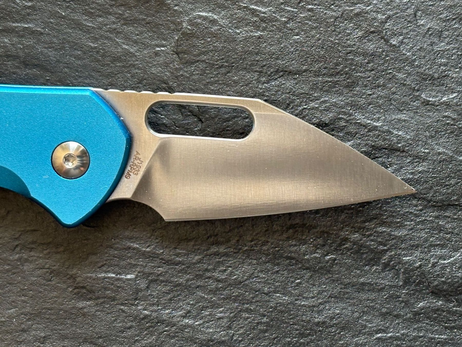 Coltelli tascabile: CJRB Mini Pyrite AR-RPM9 Alu Blue Button Lock – Nuovo e nell'imballaggio originale da Männedorf venduto da Rarin67 4
