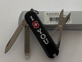 Victorinox Classic SD * I YOU * gift * black * Sammlermesser