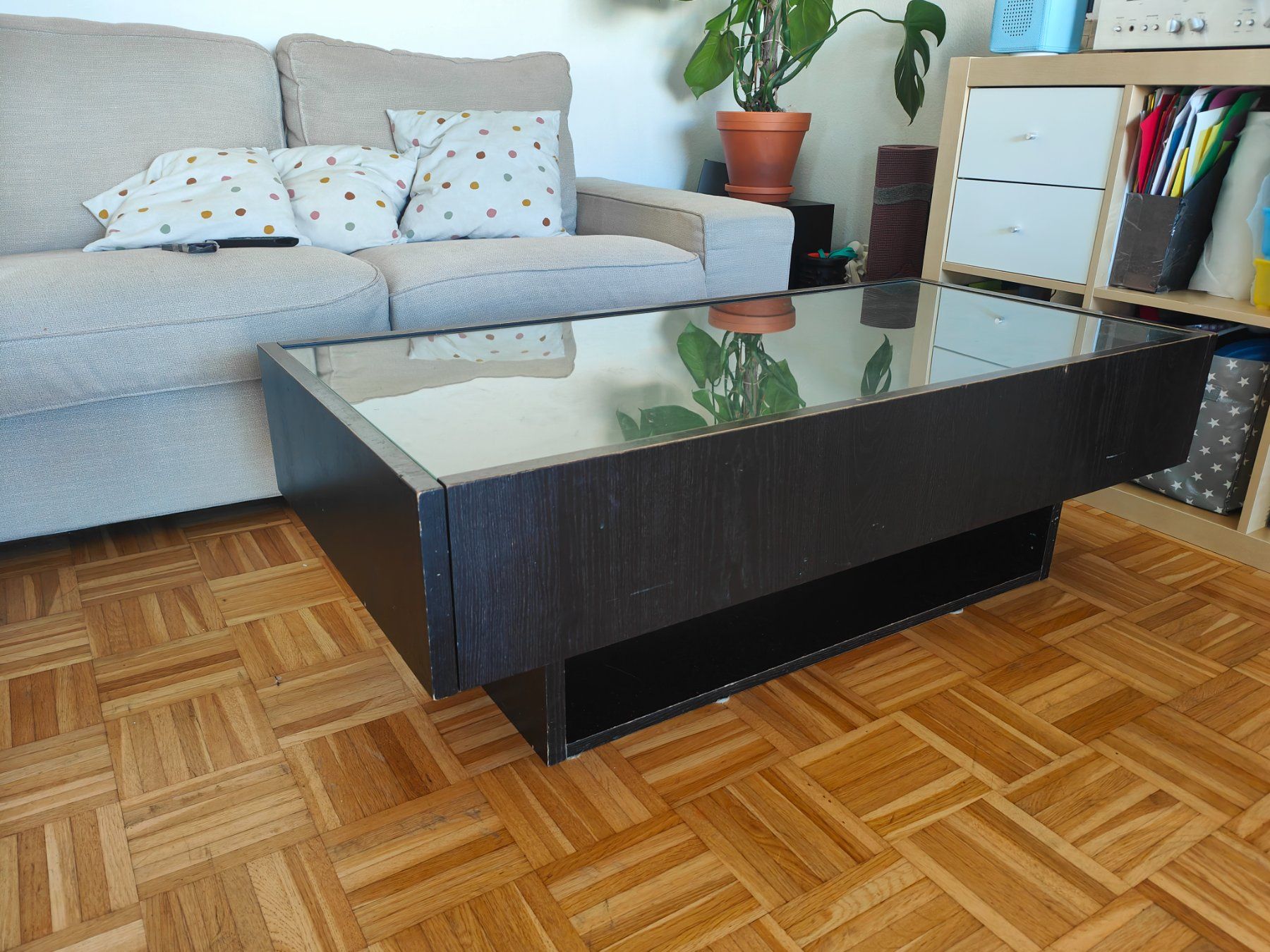 Tavoli: Sofatisch Massivholz und Glas – Usato da Zürich venduto da mso_qv78