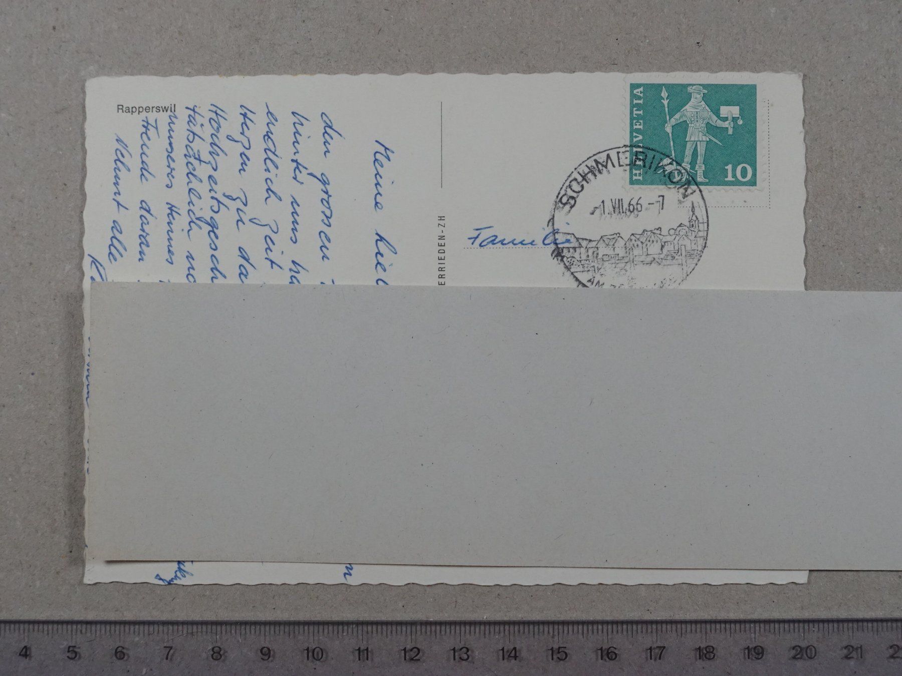 Cartoline postali: Rapperwil, 1966 – Usato da Lenzburg venduto da fh1 1