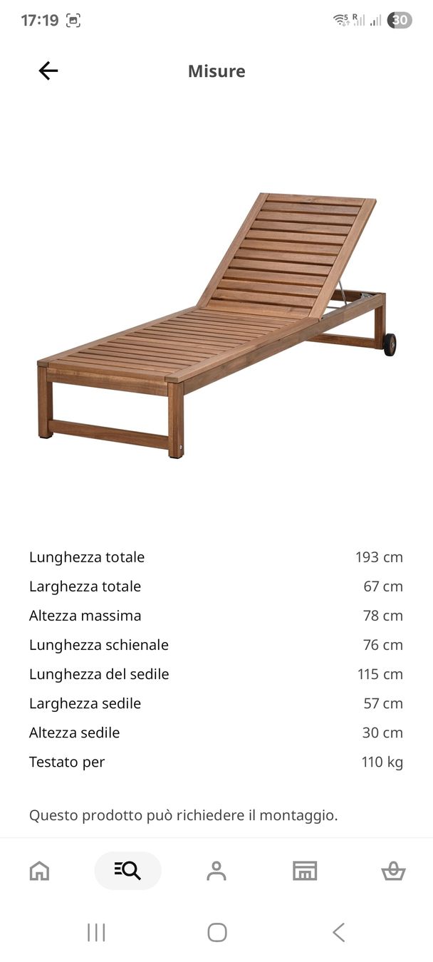 Ikea Liegen & Liegestühle: Sonnenliege Echtholz inklusive Auflage IKEA – Gebraucht aus Watt von fra_tad 7