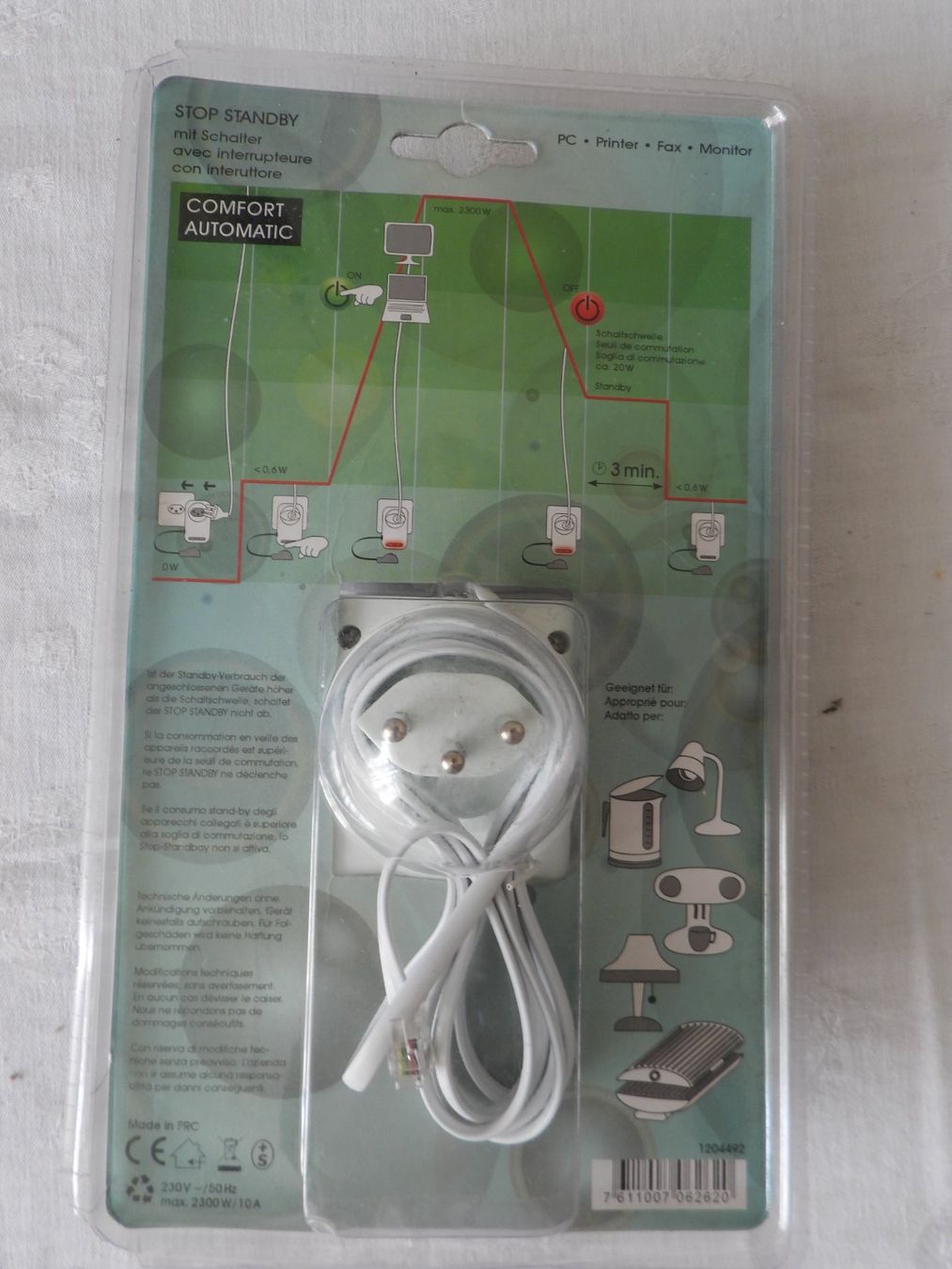 Interruttori: Steffen STOP STANDBY 10A 2300W mit Schalter 2Meter Kabel – Nuovo e nell'imballaggio originale da Tavannes venduto da jimananas 1