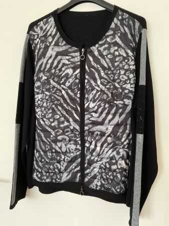 Betty Barclay schöne Jacke Gr 44 schwarz Glitzer wie neu