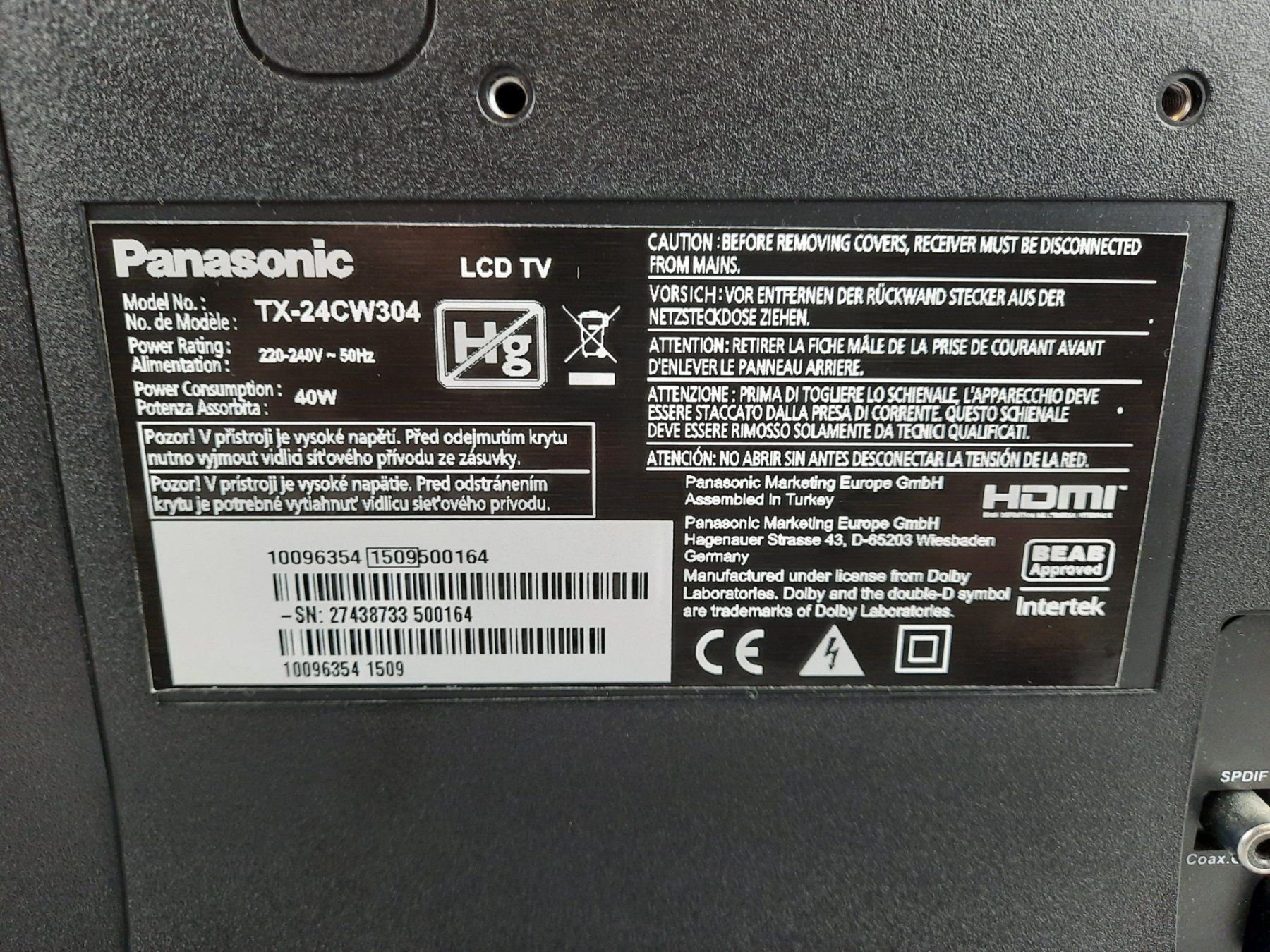 Panasonic Televisori: PANASONIC LCD-Fernseher 24" – Usato da Beinwil am See venduto da Restwert_Beinwil 3