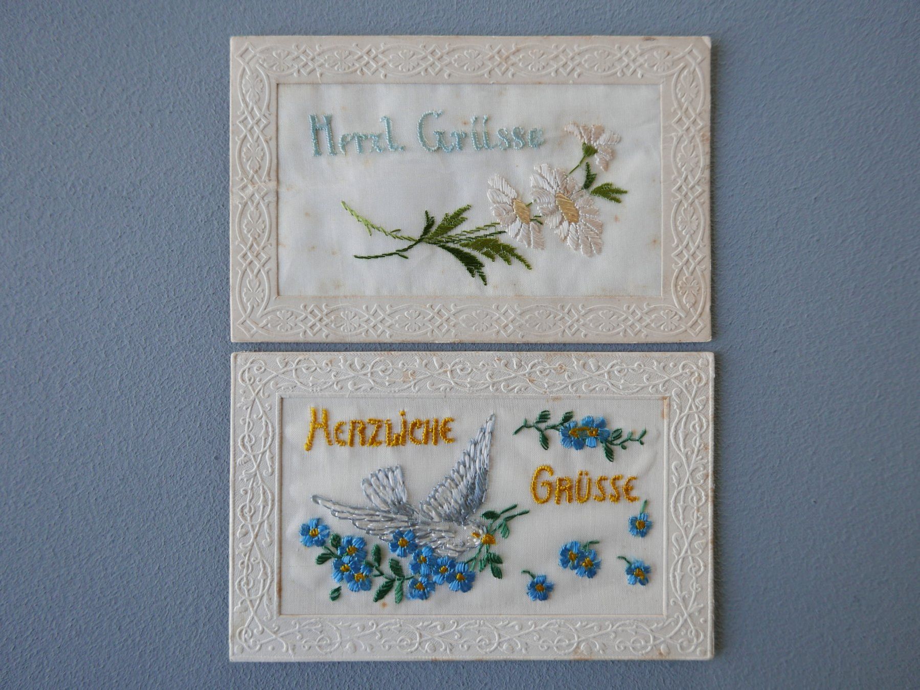 Cartoline postali: ALTE STICKEREI JUGENDSTIL ANSICHTSKARTEN – Usato da Balgach venduto da Zwischenraum