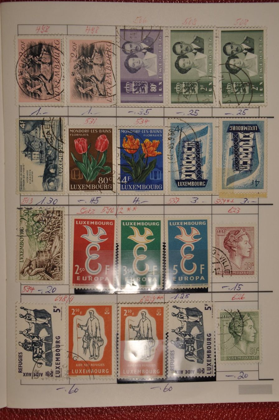 Alle Briefmarken: Luxemburg Rundsendeheft schöne Werte – Gebraucht aus Wolfhalden von Zinauktion 1